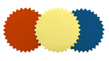 These foil embossing seals come in 50/pk and great for professional documents. Easy peel & stick backing w/ three color options. Ships quick!