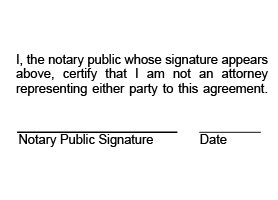 This notary public stamp informs your clients that you are not an attorney and cannot legally perform the duties of one. Ships quick!