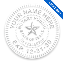 This notary public embosser for the state of Texas meets state regulations and provides top quality embossed impressions. Ships quick!