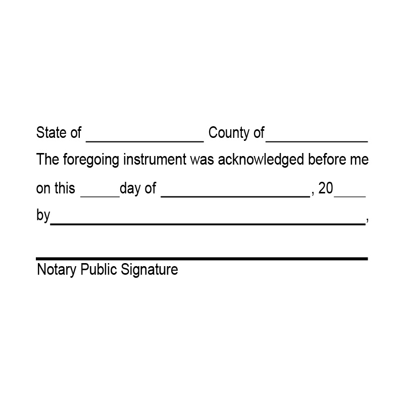 This Notary Acknowledgement stamp will bring convenience & professionalism to any official document. Ships quick!