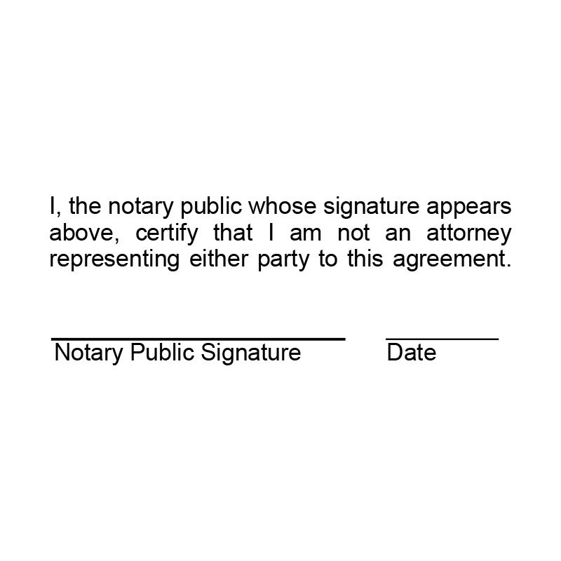 This notary public stamp informs your clients that you are not an attorney and cannot legally perform the duties of one. Ships quick!