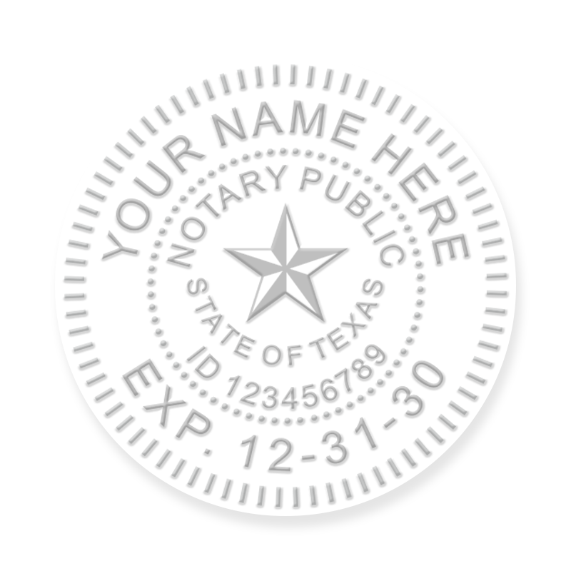 This notary public embosser for the state of Texas meets state regulations and provides top quality embossed impressions. Ships quick!