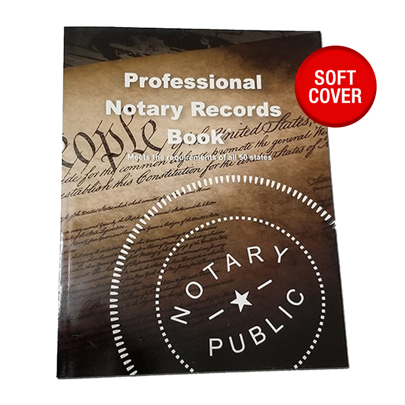 This Notary Record Book - Soft Cover holds 276 entries and adheres to all 50 state regulations. Ships quick!