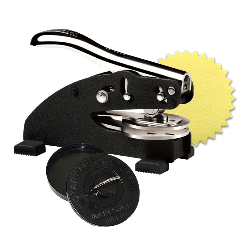 This notary deluxe kit for the state of Texas meets state regulations & provides top quality embossed impressions. Also comes with seal inker & foil seals.