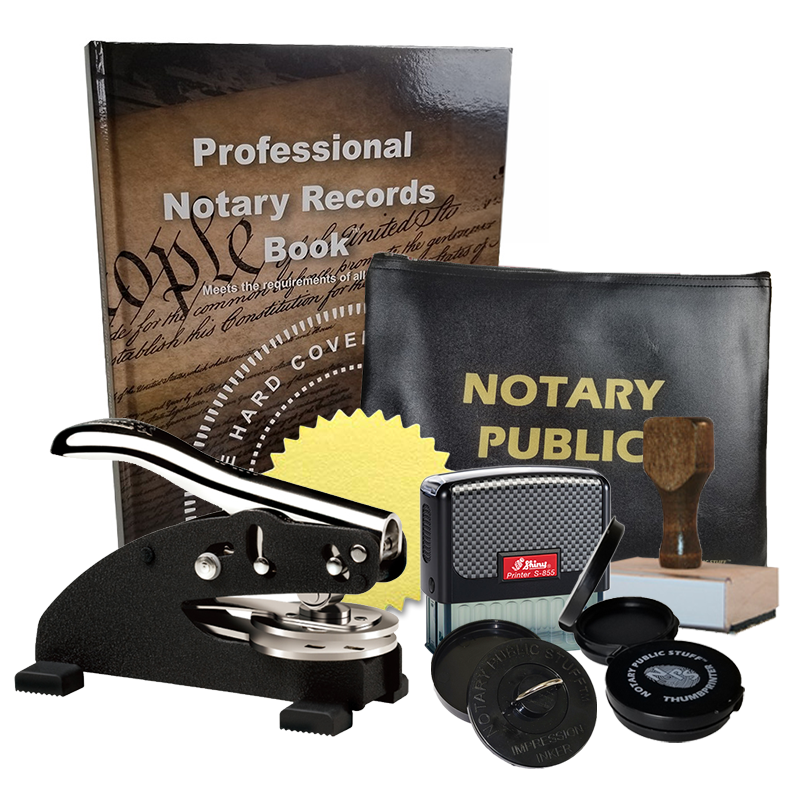 This Texas notary pro kit, meets all state requirements & is available on 5 mount choices with rectangle stamp, & seven other items with options to choose from.